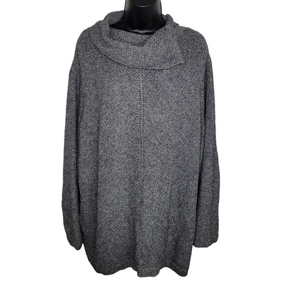 Talbots marled split neck tunic sweater 3x - Picture 2 of 8